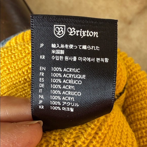Brixton Mustard Knit Beanie - Picture 8 of 9